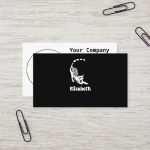 Carte De Visite Leopard de neige Paisley Bengale Yoga Chat Étireme