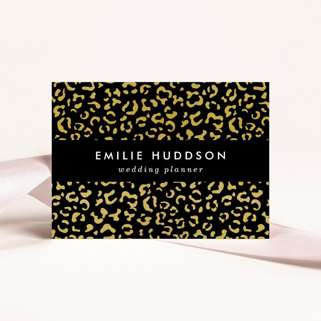 Carte De Visite Leopard d'or, Parties scintillant d'or, Motif de l (Créateur téléchargé)