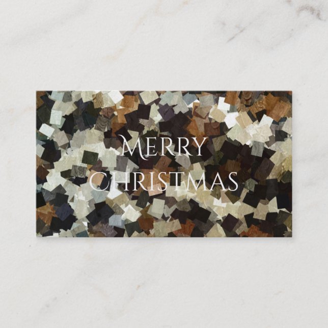 Carte De Visite Leopard Style Brown Black Square (Devant)