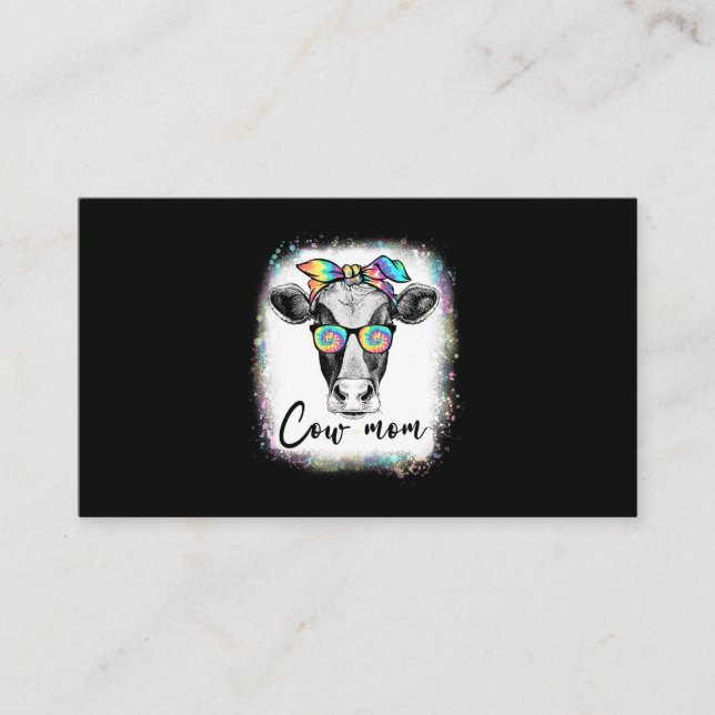 Carte De Visite Leopard Tournesol Highland Vache Bandana Pas aujou (Devant)