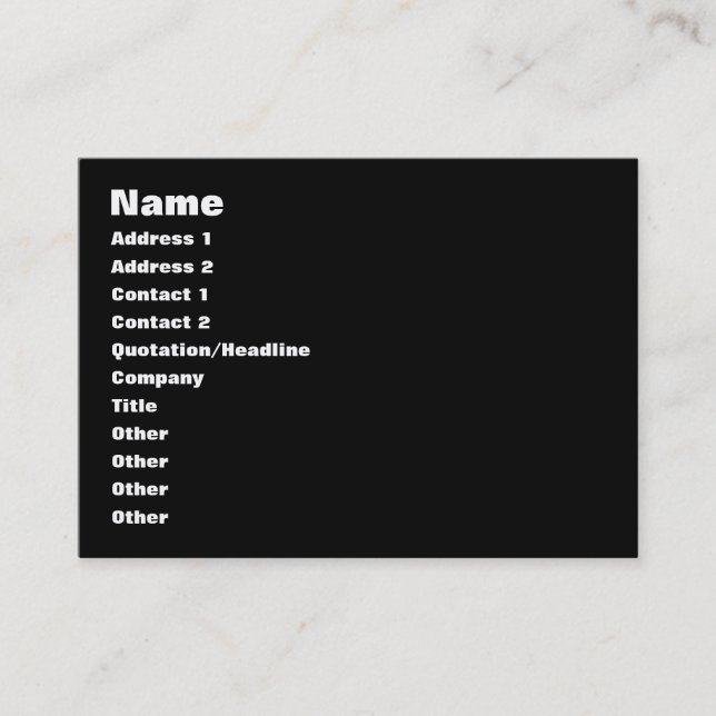 Carte De Visite L'équation d'amour pour les hommes (Devant)