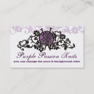 Carte De Visite les aiguilles de tricot faites sur commande de