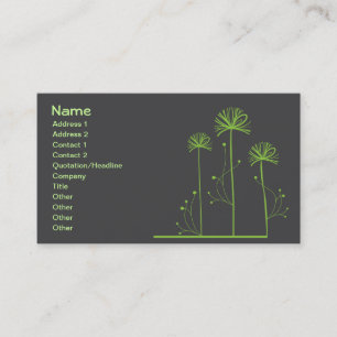 Carte De Visite Les arbres verts Art Abstrait