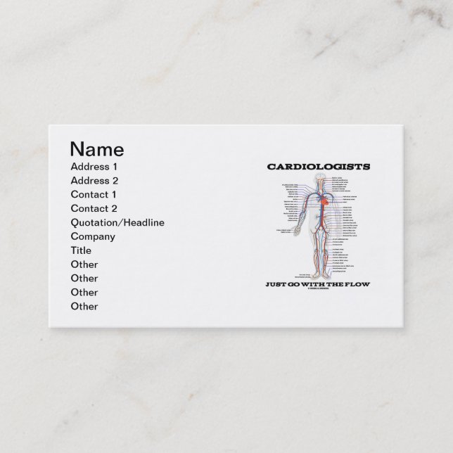 Carte De Visite Les Cardiologistes Continuent Avec Le Flux (Circul (Devant)