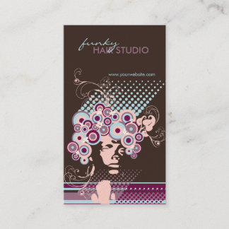 Carte De Visite Les cercles de morue florale des cheveux funéraire