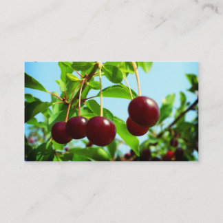 Carte De Visite Les cerises rouges - ajoutez votre propre contact