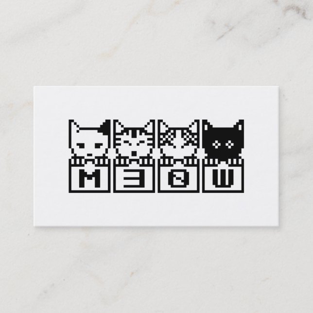 CARTE DE VISITE LES CHATS 8-BITS M30W (Devant)