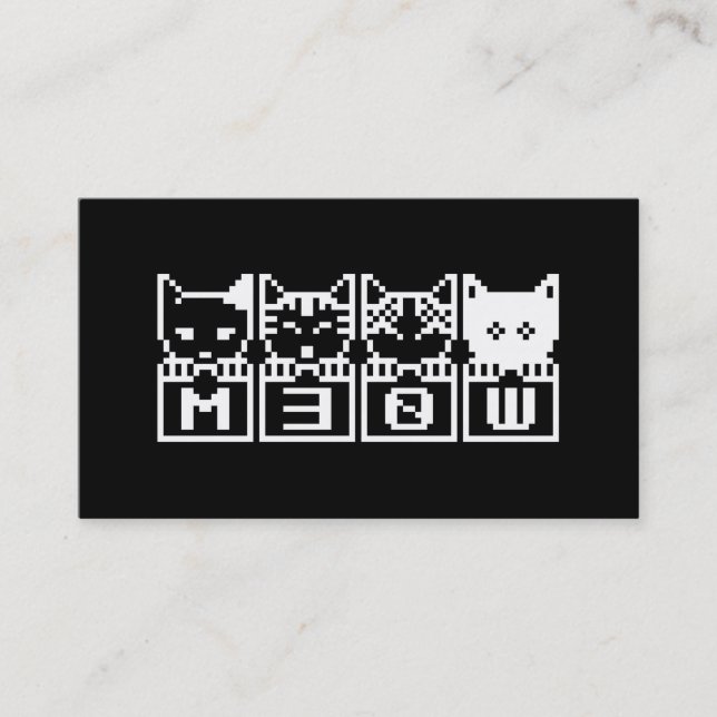 CARTE DE VISITE LES CHATS 8-BITS M30W (Devant)