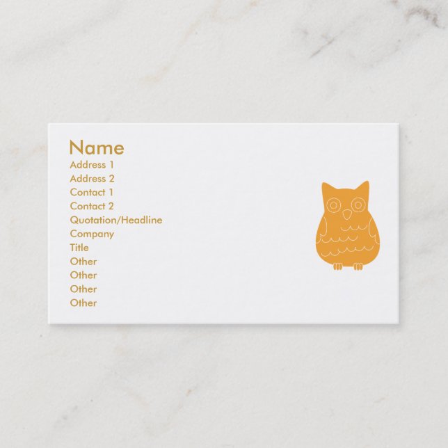 Carte De Visite Les Chouettes des clubs de livres (Devant)