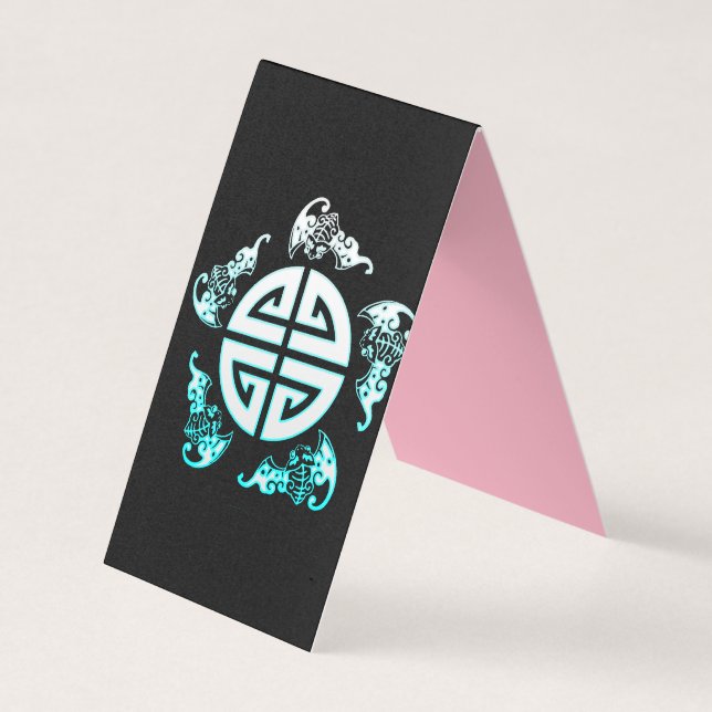 Carte De Visite Les Cinq grandes bénédictions ; Bonheur, Santé, Ve (Devant)