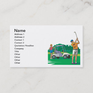 Carte De Visite Les couples qui jouent au golf ensemble restent