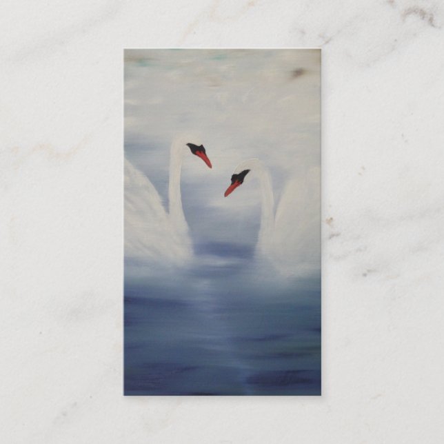 Carte De Visite Les cygnes arrivants (Devant)