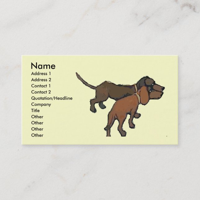 Carte De Visite Les Dachshunds (Devant)