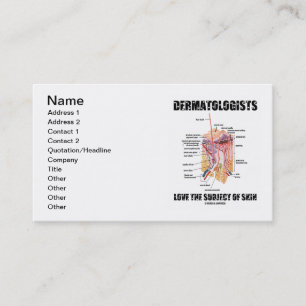 Carte De Visite Les dermatologues aiment le sujet de la peau
