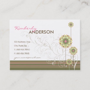 Carte De Visite Les Dots De Fleur De Whimsical Fluent Et Fléchiss