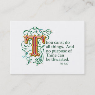 Carte De Visite Les écritures saintes de bible encouragent