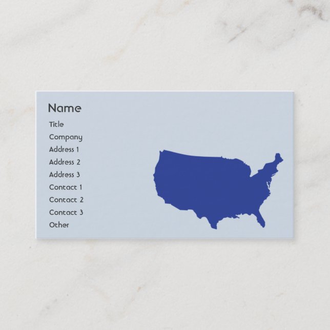 Carte De Visite Les Etats-Unis d'Amérique - affaires (Devant)