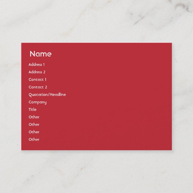 Carte De Visite Les Etats-Unis - potelés (Devant)