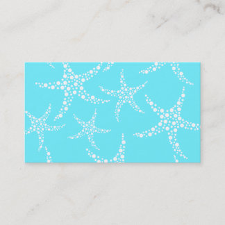Carte De Visite Les étoiles de mer modèlent dans la turquoise et