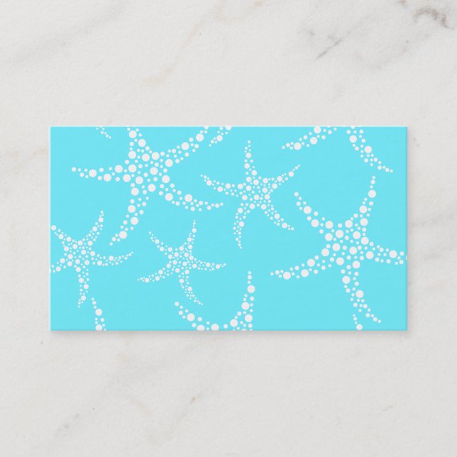 Carte De Visite Les étoiles de mer modèlent dans la turquoise et (Devant)