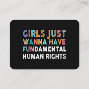 Carte De Visite Les Filles Veulent Juste Avoir Des Droits Fondamen
