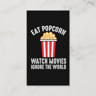 Carte De Visite Les films de cinéma mangent du pop-corn ignorent 