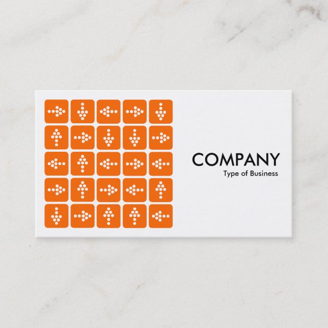Carte De Visite Les flèches de LED ajustent l'orange - blanc (Devant)
