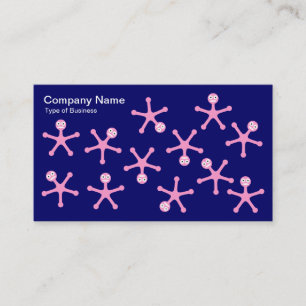 Carte De Visite Les flèches - Rose sur la Marine profonde