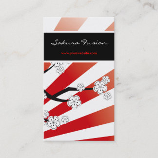 Carte De Visite Les fleurs de cerisiers blancs Sakura Sunrise Zen