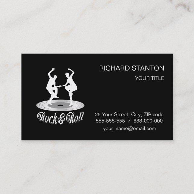 Carte De Visite Les gens dansent Rock and roll (Devant)
