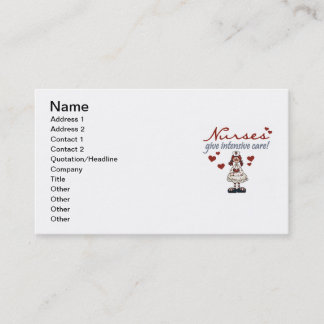 Carte De Visite Les infirmières donnent des T-shirts et des