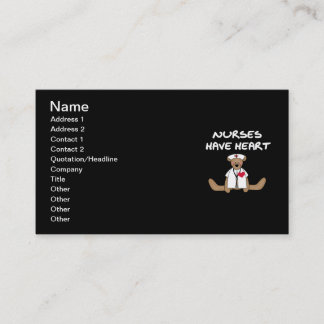 Carte De Visite Les infirmières d'ours ont des T-shirts et des cad