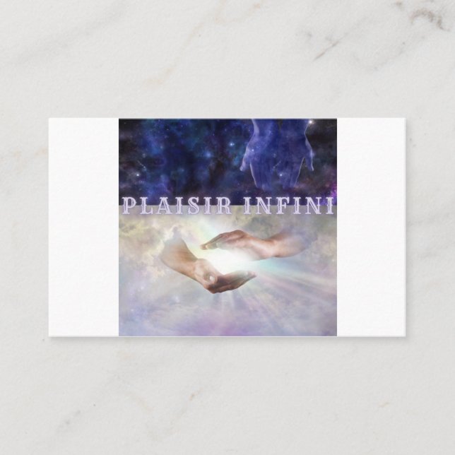 Carte De Visite Les mains de PLAISIR INFINI (Devant)