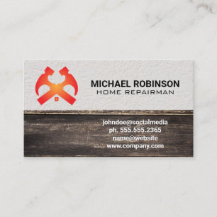 Carte De Visite Les marteaux et la maison Bois mural