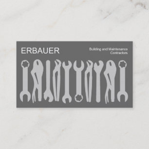Carte De Visite Les outils du métier - Nuances de gris