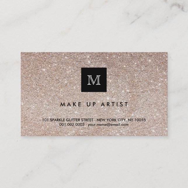 Carte De Visite Les parties scintillantes de cuivre miroitent (Devant)