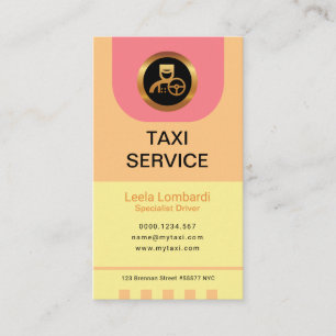 Carte De Visite Les Pastels de chauffeurs de taxi Chauffeur dames