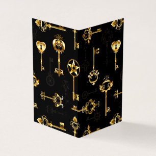 Carte De Visite Les Patters de Seamless avec Golden Keys