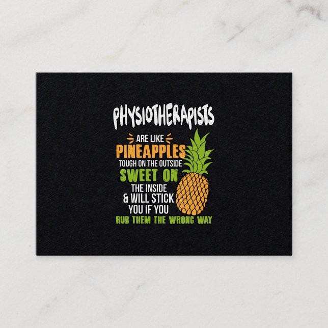 Carte De Visite Les Physiothérapeutes Sont Comme Des Ananas. (Devant)
