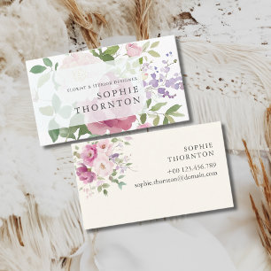 Carte De Visite Les pivoines élégantes