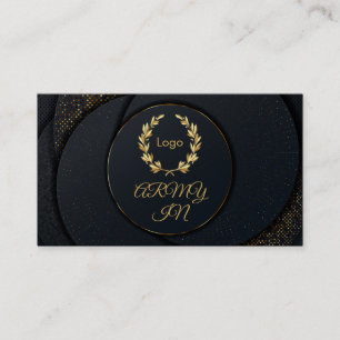Carte De Visite Les points dorés du cercle noir