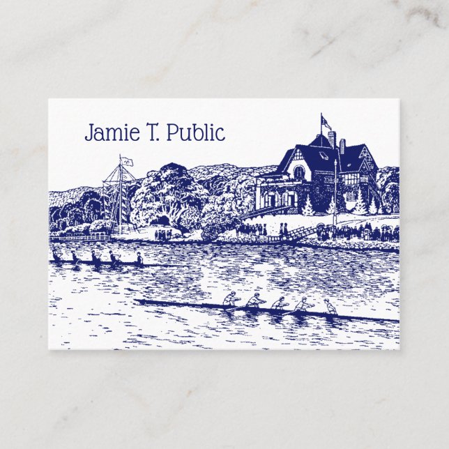 Carte De Visite Les rameurs de Crew Row s'affrontent avec Boathous (Devant)