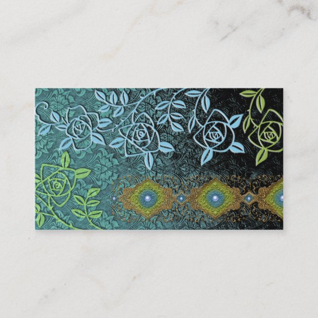 CARTE DE VISITE LES ROSES DE ZOLLIE : SCÈNE DE VERT BLEU (Devant)