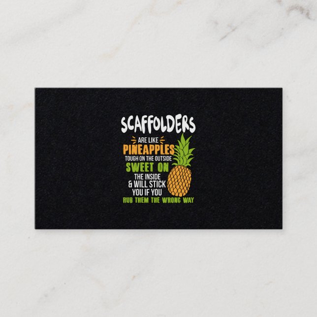 Carte De Visite Les Scaffoleurs Sont Comme Des Ananas. (Devant)