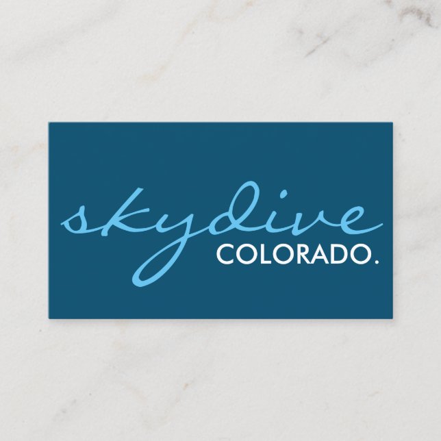 Carte De Visite les sites de skydive. (personnalisable en couleur) (Devant)