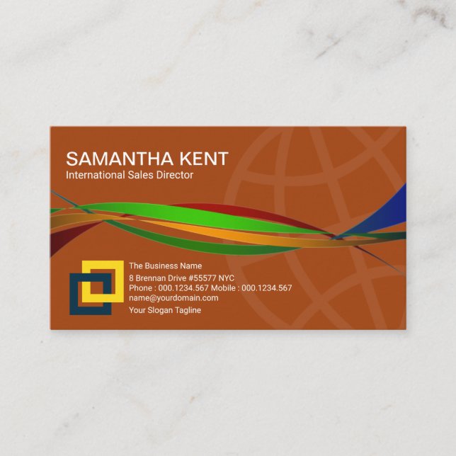 Carte De Visite Les vagues de la chaîne logistique mondiale frappa (Devant)