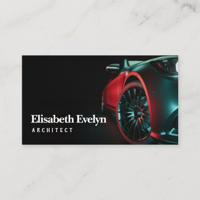 Carte De Visite Les voitures modernes sont dans la chambre studio. (Devant)