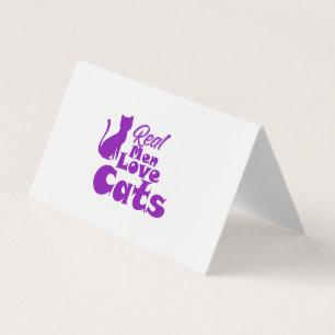 Carte De Visite Les vrais hommes aiment les chats – Cadeaux pour l