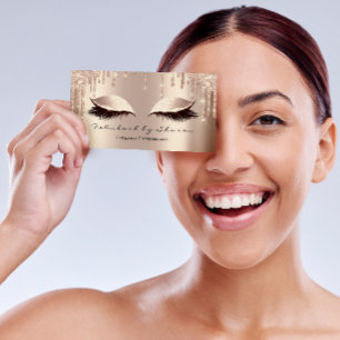 Carte De Visite Les yeux d'un artiste de maquillage mettent en Par