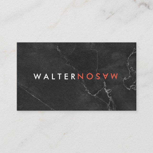 Carte De Visite Letter Flip | Marbre | Lux Executive (Devant)